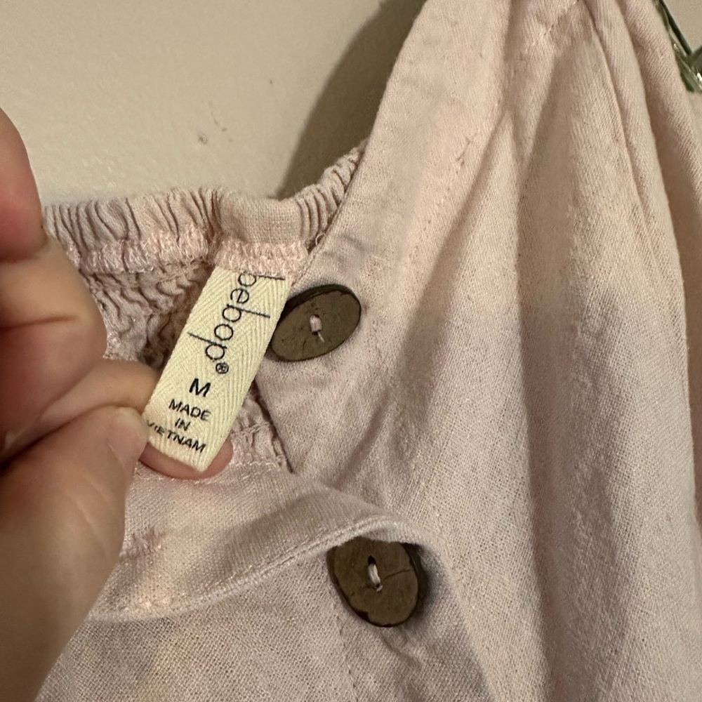 BeBop Light Pink Button-Down Dress - Picture 2 of 4